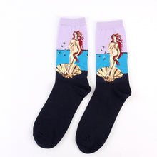 Load image into Gallery viewer, Hot Starry Night Autumn Winter Retro Women Personality Art Van Gogh Mural World Famous Painting Male Socks Oil Funny Happy Socks
