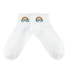 Load image into Gallery viewer, [COSPLACOOL]Japanese Harajuku Cute Funny Socks Handmade Jacquard Fruit Meias Kawaii Crew Socks Women Embroidery Skarpetki Sokken