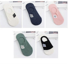 Load image into Gallery viewer, Back heart stripe dot Invisible Short Woman summer comfortable cotton girl women boat socks ankle low female 1pair=2pcs ws191