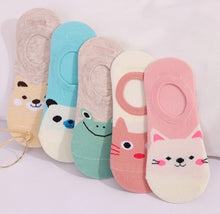 Load image into Gallery viewer, Back heart stripe dot Invisible Short Woman summer comfortable cotton girl women boat socks ankle low female 1pair=2pcs ws191