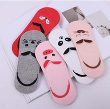 Load image into Gallery viewer, Back heart stripe dot Invisible Short Woman summer comfortable cotton girl women boat socks ankle low female 1pair=2pcs ws191