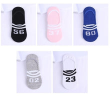 Load image into Gallery viewer, Back heart stripe dot Invisible Short Woman summer comfortable cotton girl women boat socks ankle low female 1pair=2pcs ws191