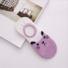 Load image into Gallery viewer, Back heart stripe dot Invisible Short Woman summer comfortable cotton girl women boat socks ankle low female 1pair=2pcs ws191