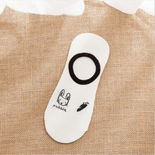 Load image into Gallery viewer, Back heart stripe dot Invisible Short Woman summer comfortable cotton girl women boat socks ankle low female 1pair=2pcs ws191