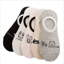 Load image into Gallery viewer, Back heart stripe dot Invisible Short Woman summer comfortable cotton girl women boat socks ankle low female 1pair=2pcs ws191